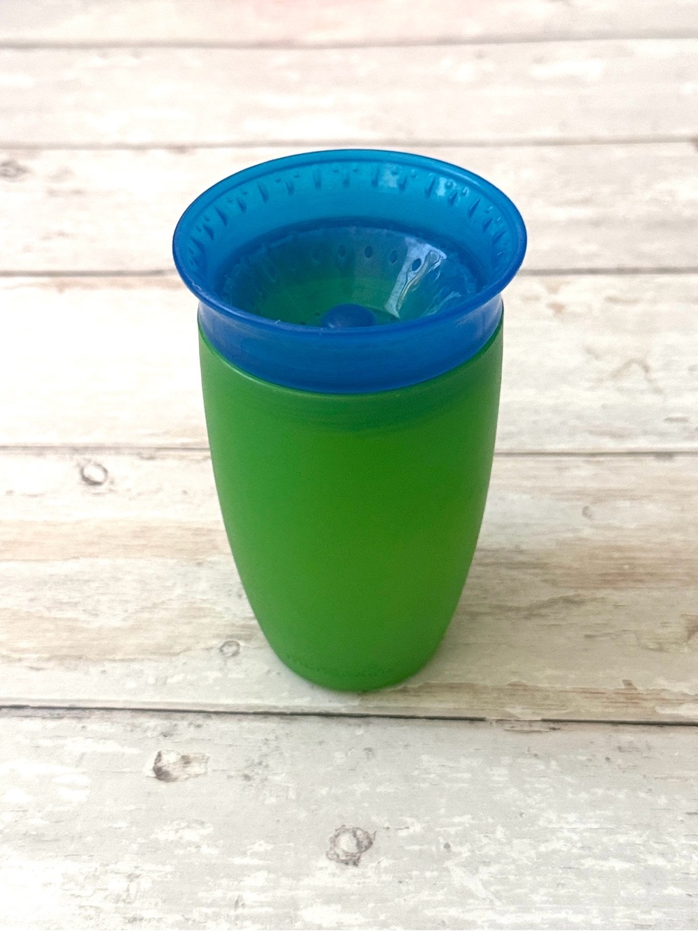 Munchkin 360 Kids Sippy Cup Spill Proof Green Blue Cup Dishwasher Safe